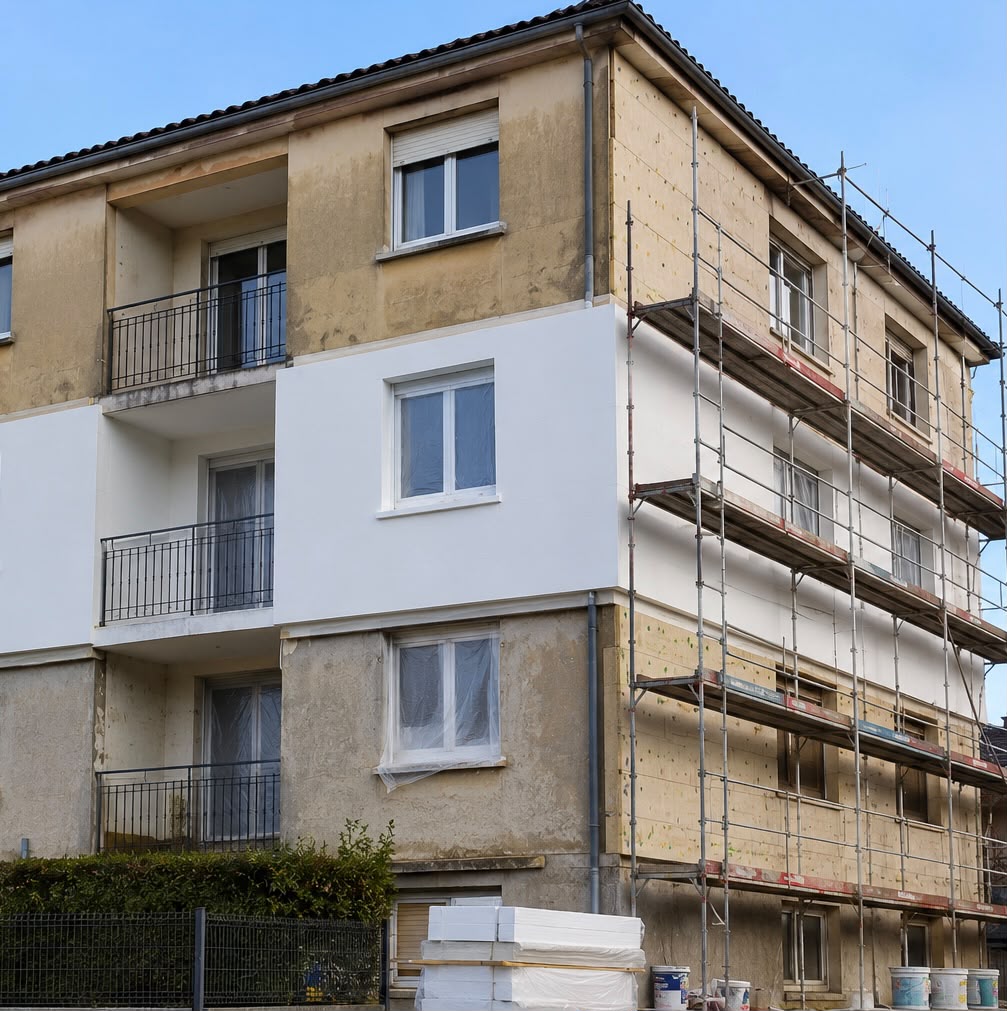 Isolation thermique extérieure après travaux